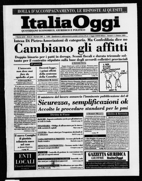 Italia oggi : quotidiano di economia finanza e politica